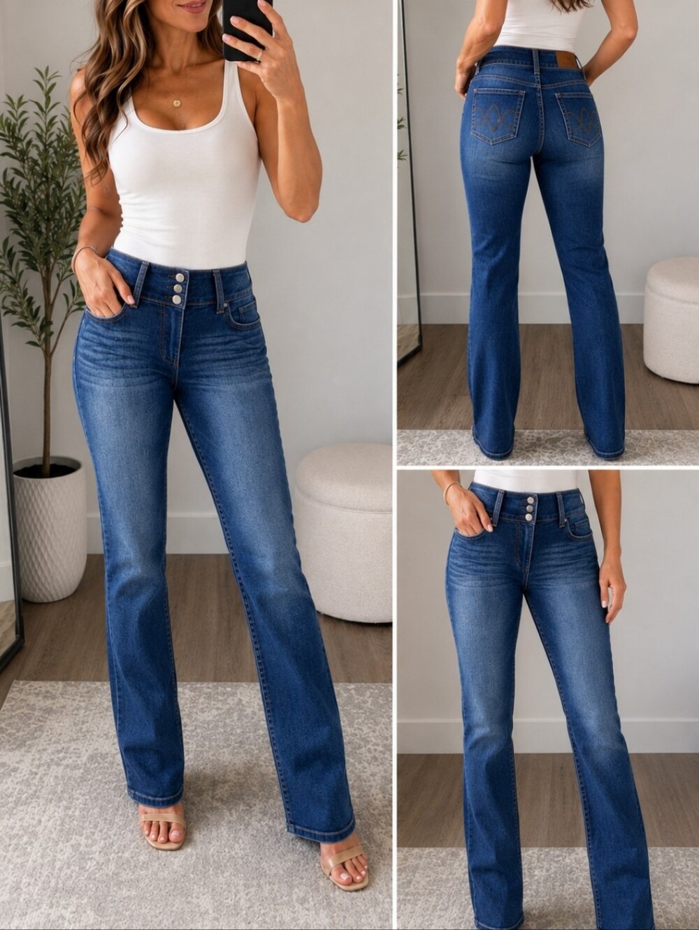 Wallflower Dark Blue Denim High-Rise Jeans